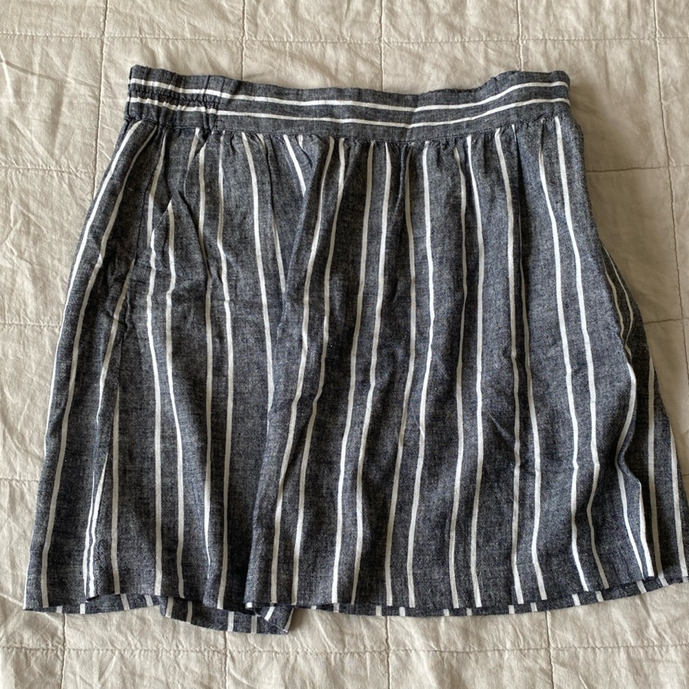 Striped Navy and White Casual Women's Skirt